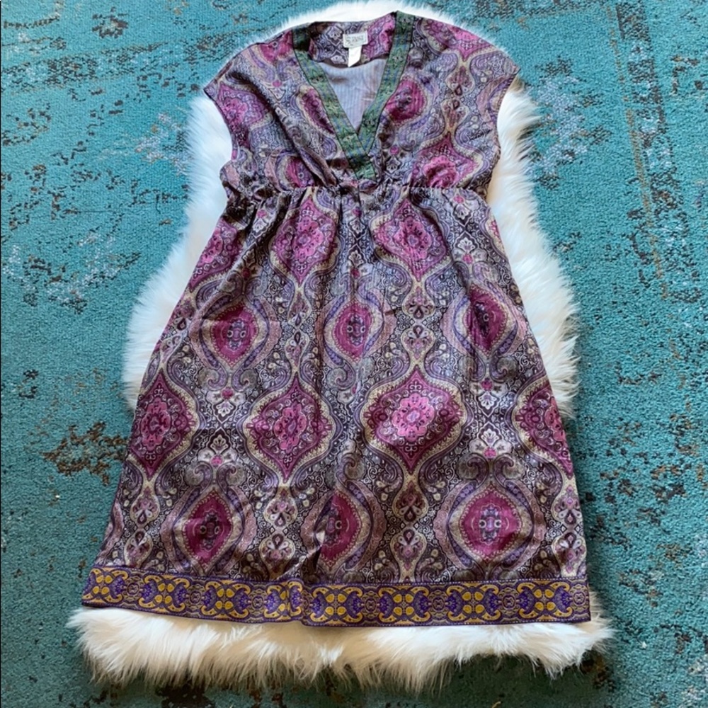 Tracy Porter Paisley Boho Indian Purple Dress